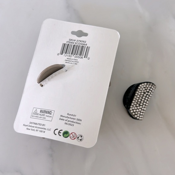 🆕 3-inch Large Claw Clip & Mini Bedazzled Hair Clip (2 pack). NWT. - Picture 3 of 5